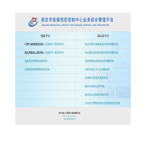 南京市疾病预防控制中心业务综合管理平台